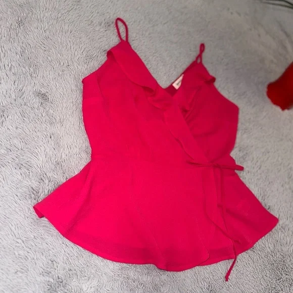 Hot pink babydoll top - Picture 4 of 10